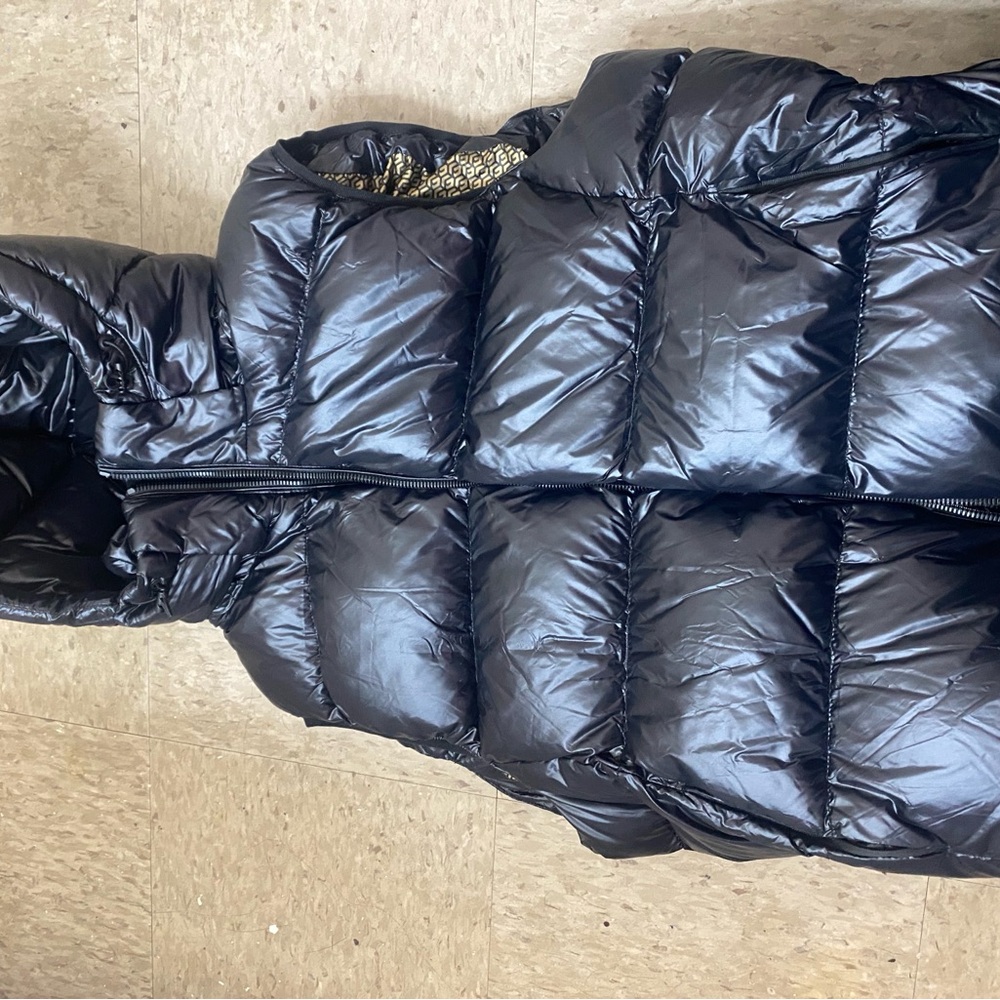 Black Puffer vest Jacket with removable hood
